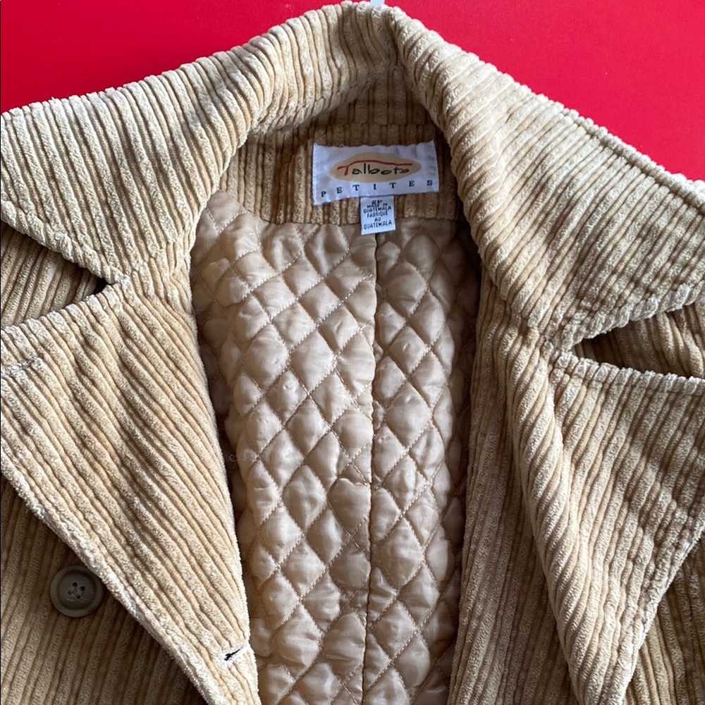 Tan Teddy Jacket with Quilted Lining